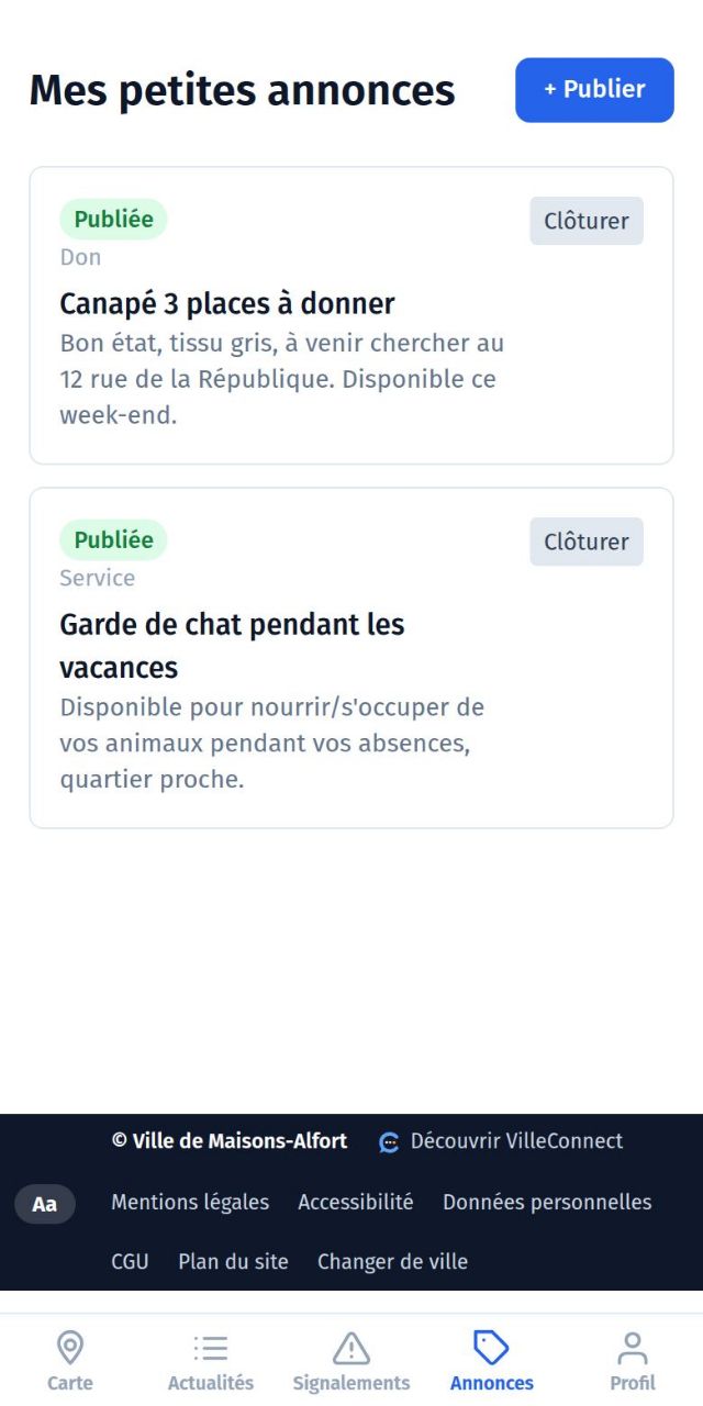 Petites annonces entre voisins
